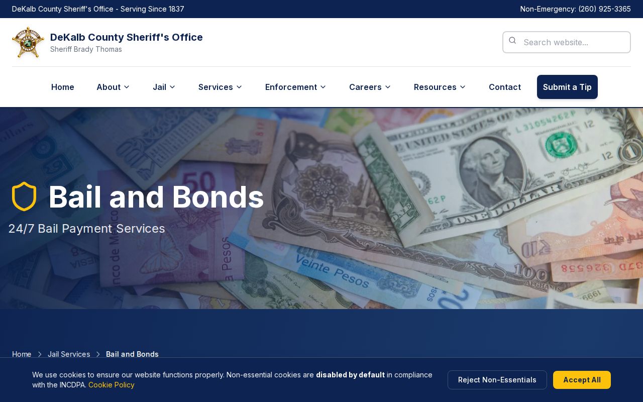 DeKalb County warrant bond payment information