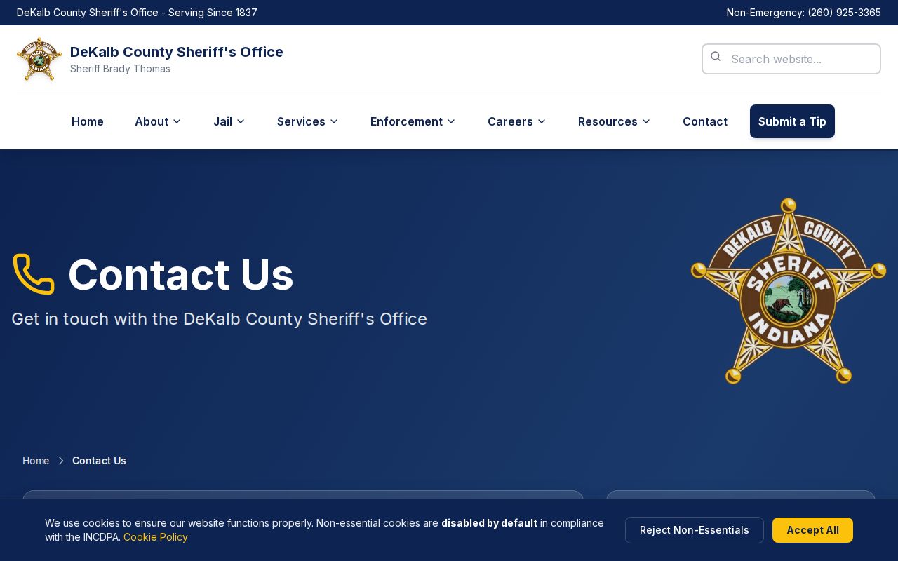 DeKalb County warrant contact and jail information