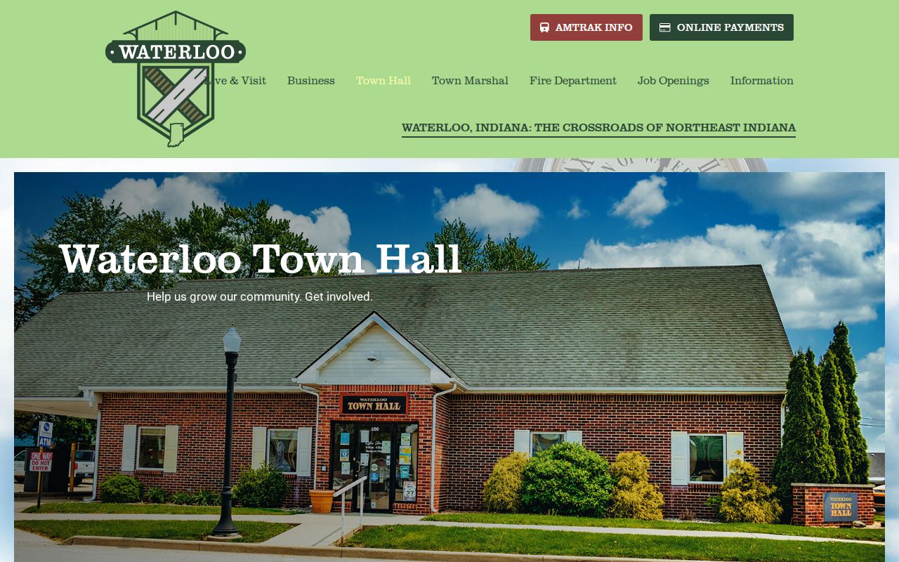 Waterloo DeKalb County warrant records Town Hall contact