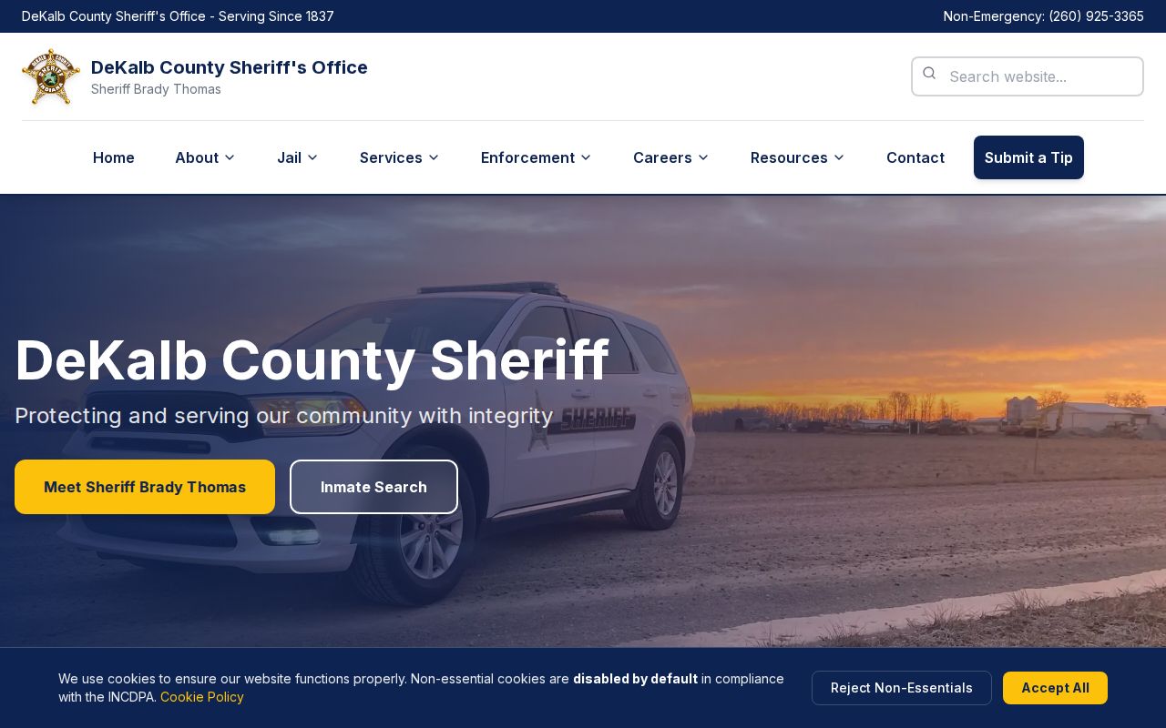 DeKalb County warrant records Sheriff Office homepage